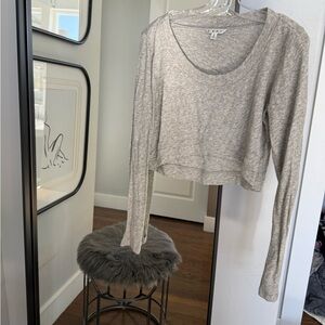 Crop Grey Cabi Sweater in Small.  Excellent Condition